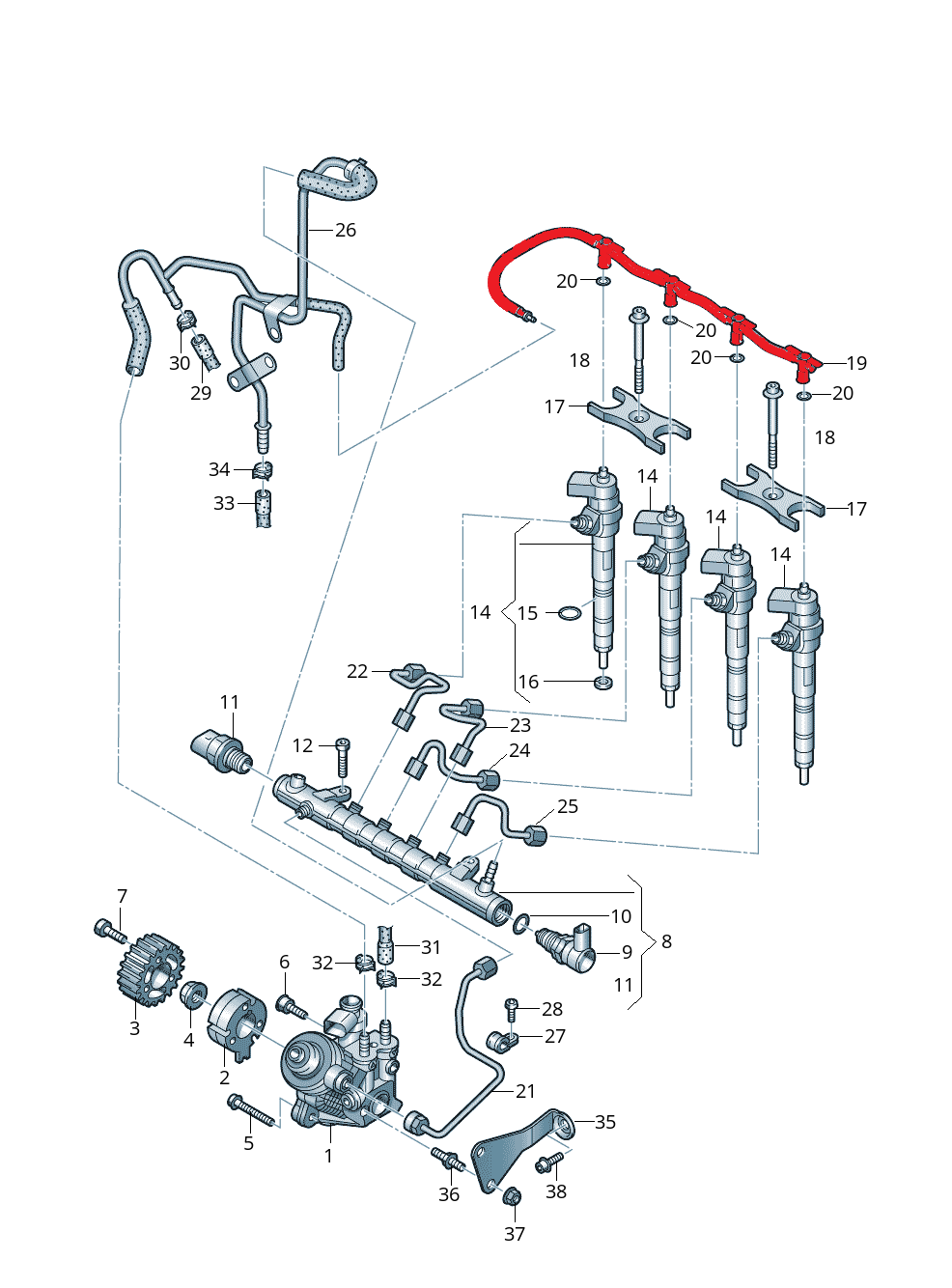 HOSE FOR FUEL INJECTOR PIPE 