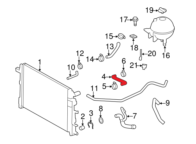 RADIATOR INLET HOSE