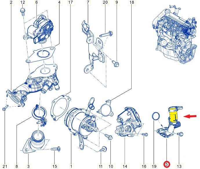 HOSE OF EGR PIPE 