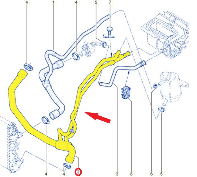 RADIATOR OUTLET HOSE