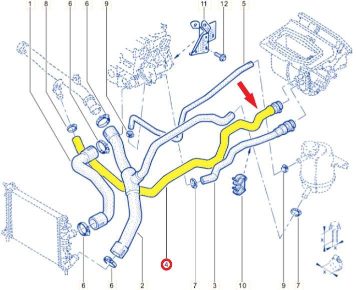 HEATER OUTLET HOSE