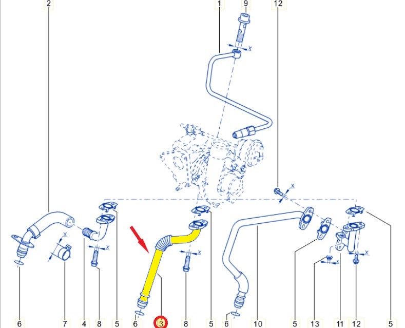 TURBO LUBRICATION PIPE