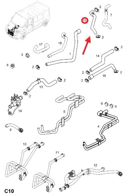 HEATER OUTLET HOSE