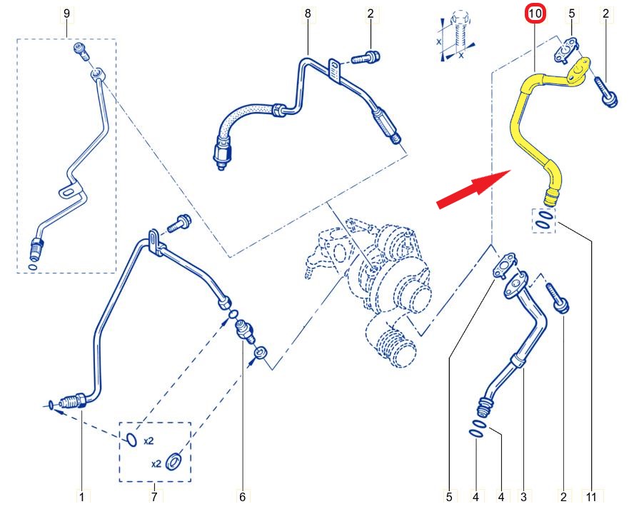 TURBO LUBRICATION PIPE