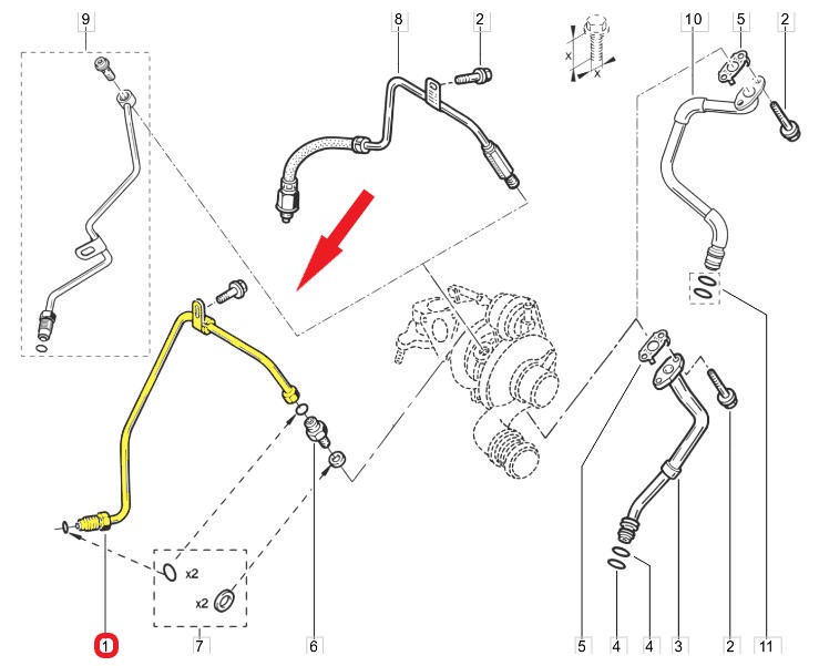 TURBO LUBRICATION PIPE