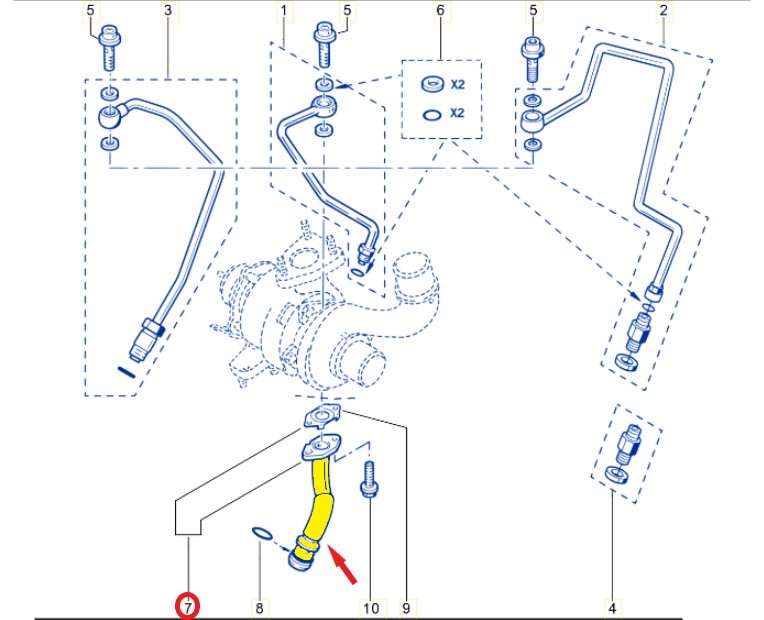 TURBO LUBRICATION PIPE
