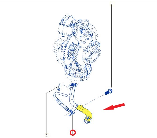 TURBO LUBRICATION PIPE HOSEEXCLUDING METAL PIPE 