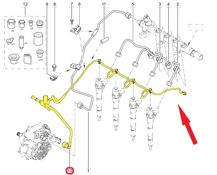 HOSE FOR FUEL INJECTOR PIPE 