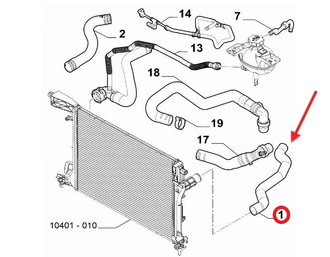 RADIATOR INLET HOSE