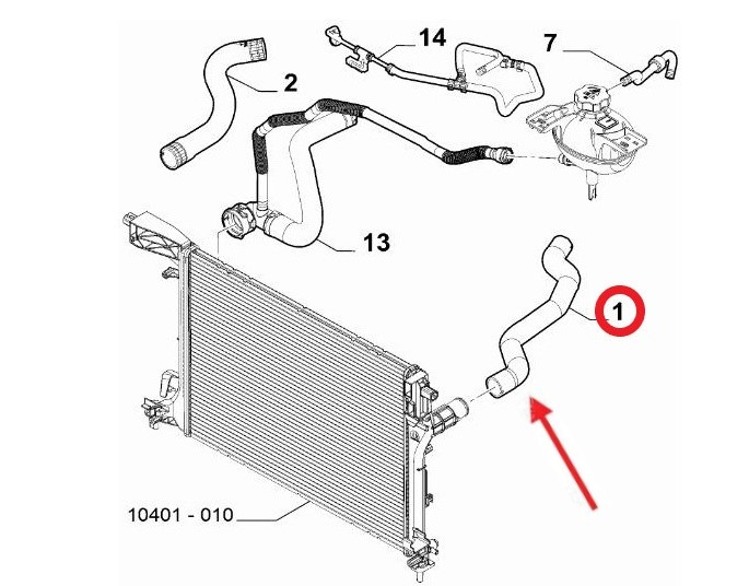RADIATOR INLET HOSE