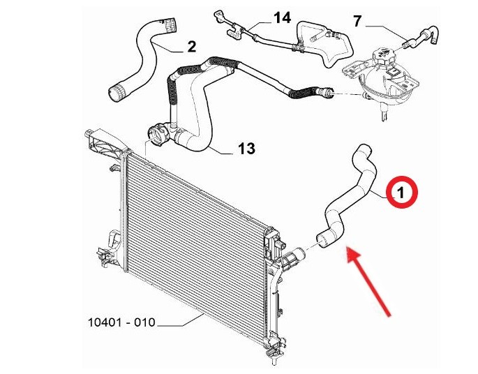 RADIATOR INLET HOSE