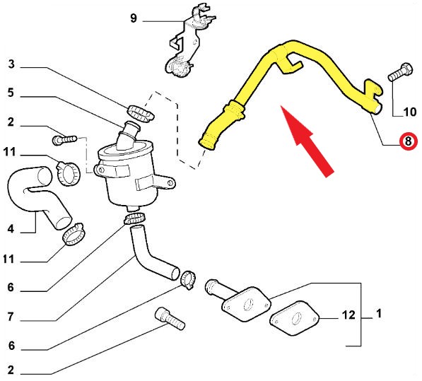 OIL VAPOR PIPE