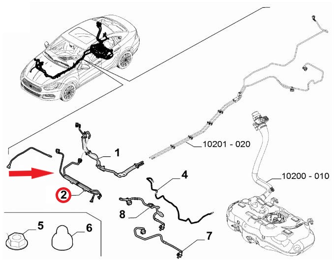 FUEL PIPE EXCLUDING BRACKET