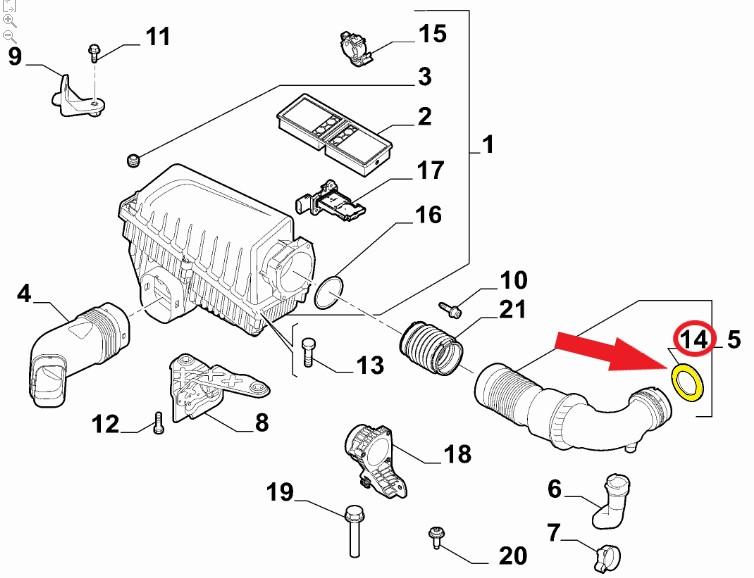 AIR FILTER PIPE GASKETEXCLUDING PLASTIC PIPE 