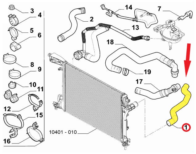 RADIATOR INLET HOSE