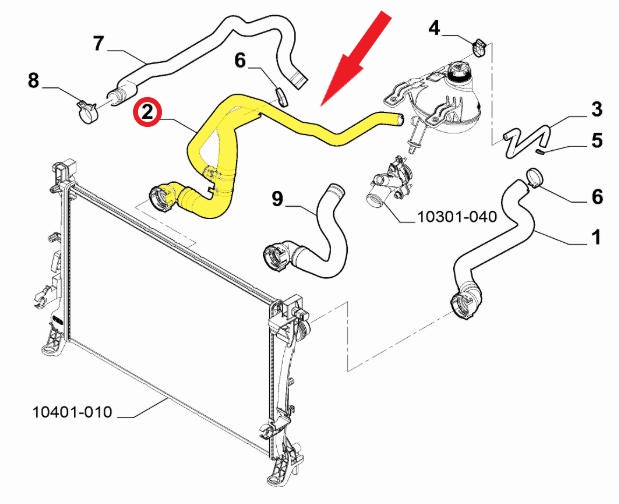 RADIATOR OUTLET HOSE