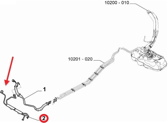 FUEL PIPE EXCLUDING BRACKET