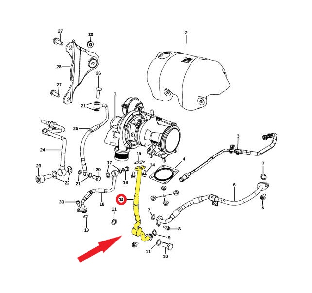 TURBO LUBRICATION PIPE