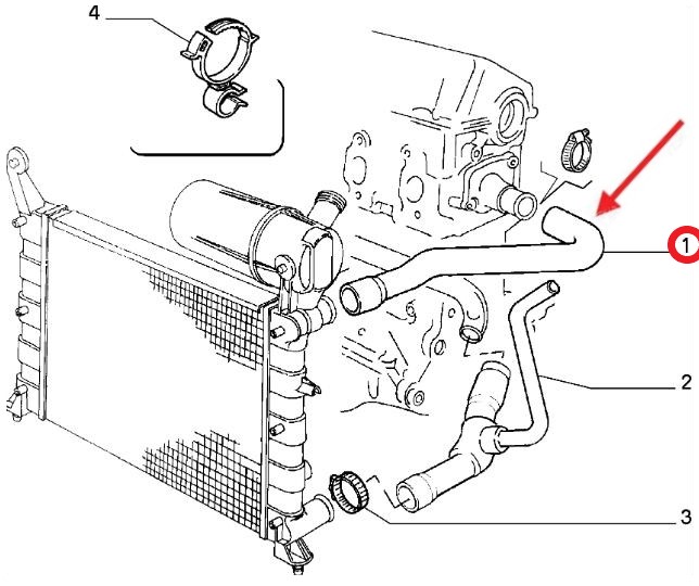 RADIATOR INLET HOSE