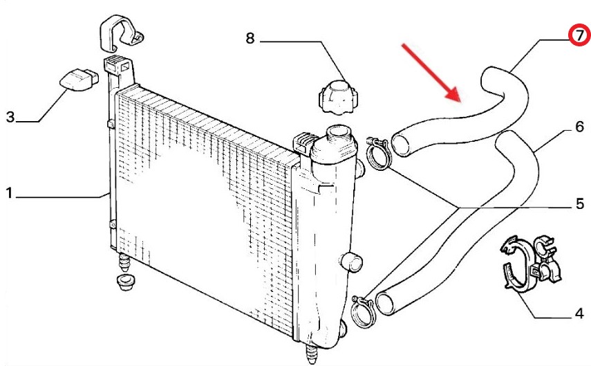 RADIATOR INLET HOSE