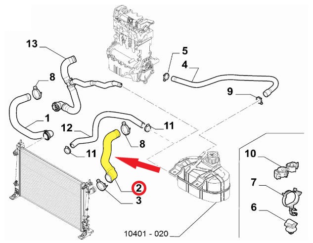 RADIATOR INLET HOSE