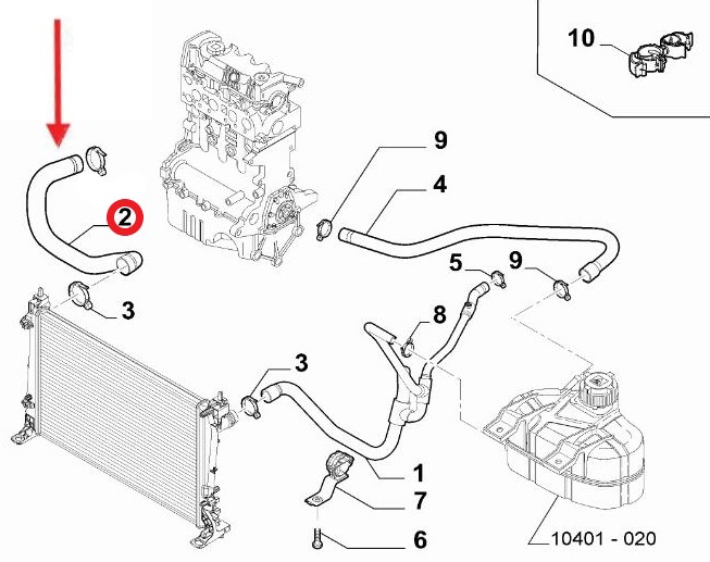RADIATOR INLET HOSE
