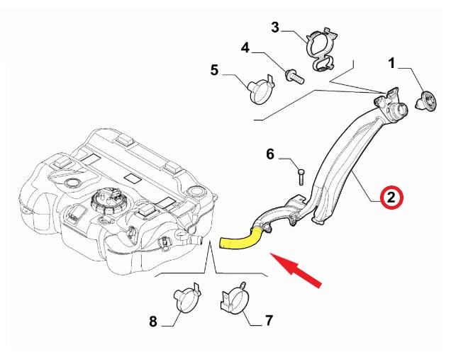 FUEL TANK HOSEEXCLUDING PLASTIC PIPE 