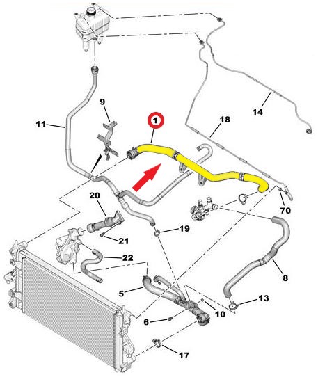 RADIATOR INLET HOSE