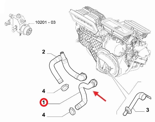 HEATER INLET HOSE