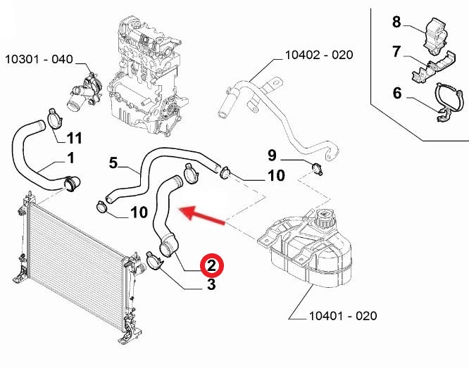 RADIATOR INLET HOSE
