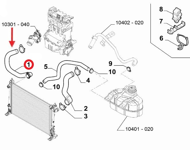 RADIATOR OUTLET HOSE
