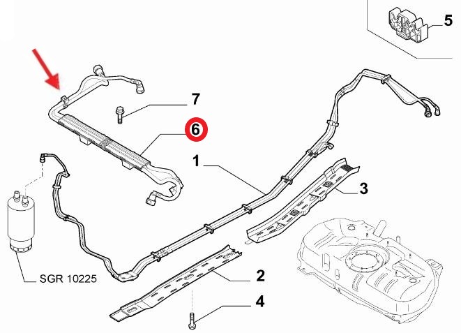 FUEL PIPE EXCLUDING BRACKET