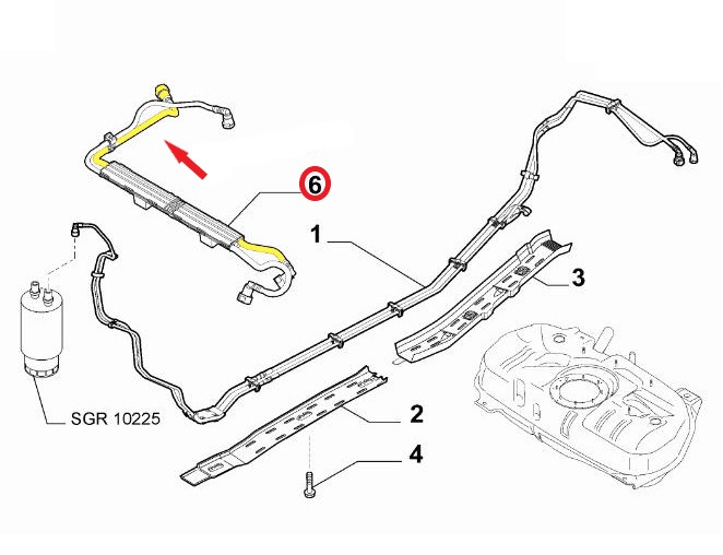 FUEL PIPE EXCLUDING BRACKET
