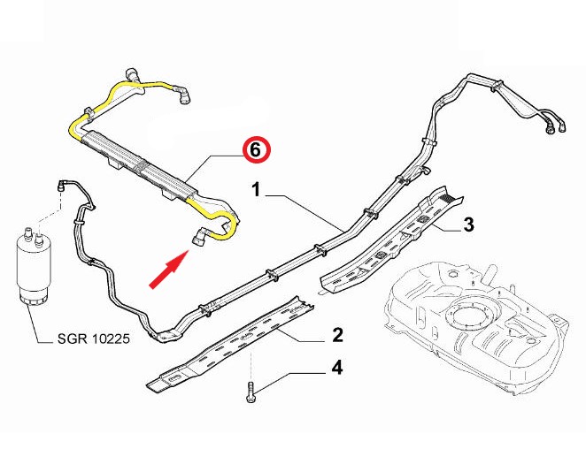 FUEL PIPE EXCLUDING BRACKET