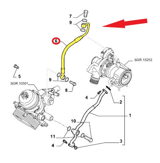 TURBO LUBRICATION PIPE