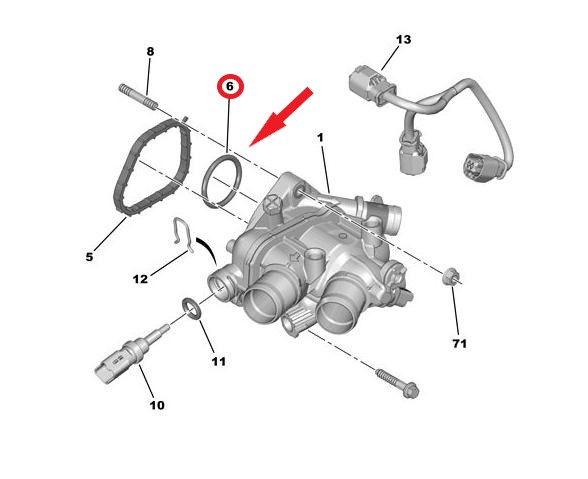THERMOSTAT BODY GASKET