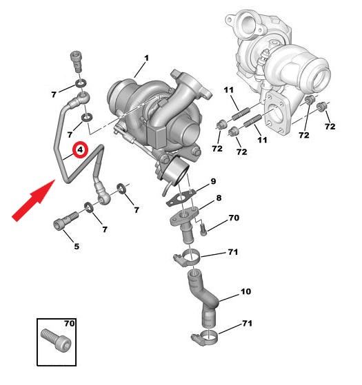 TURBO LUBRICATION PIPE