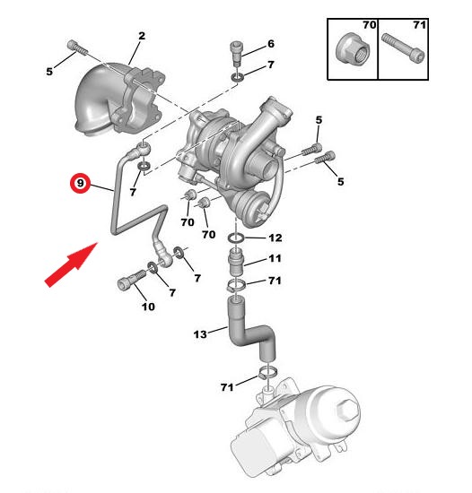 TURBO LUBRICATION PIPE