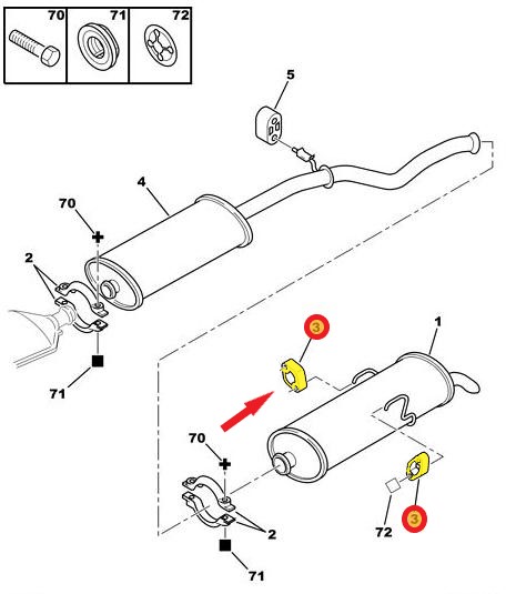 EXHAUST HANGER TIRE