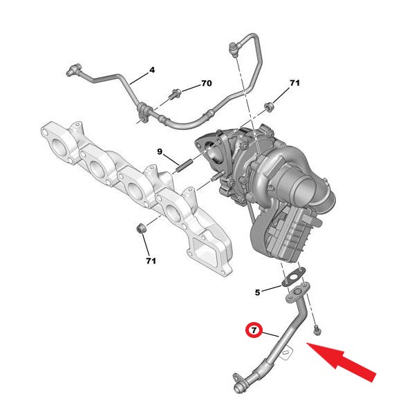 TURBO LUBRICATION PIPE