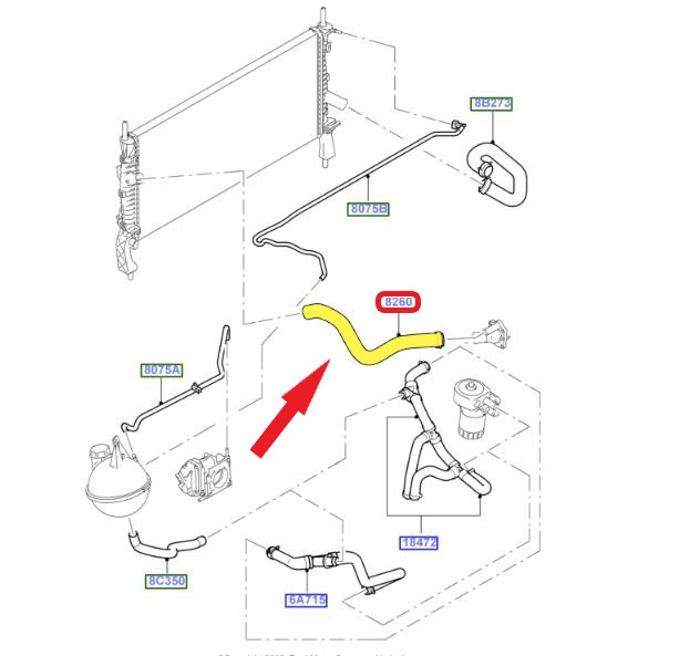RADIATOR INLET HOSE