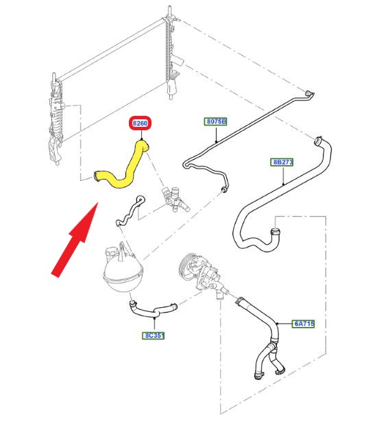 RADIATOR INLET HOSE