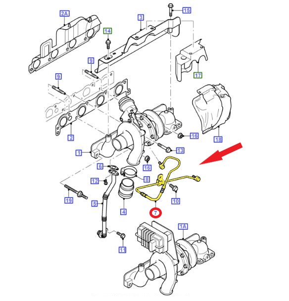 TURBO LUBRICATION PIPE