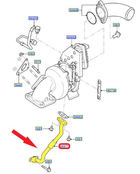 TURBO LUBRICATION PIPE
