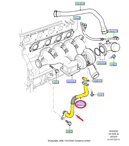 TURBO LUBRICATION PIPE