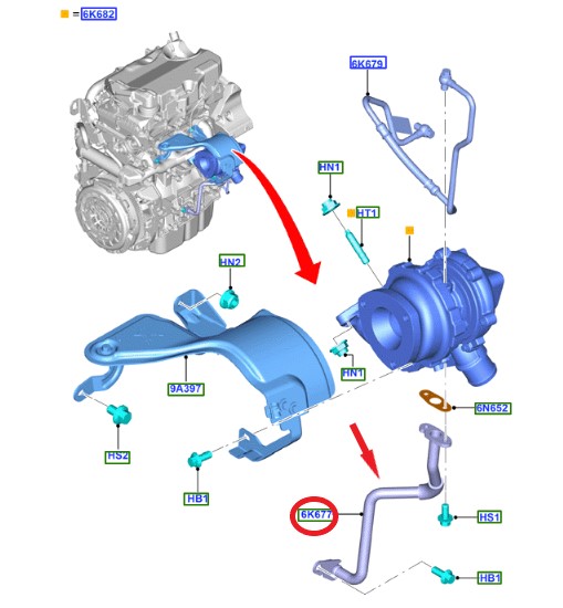 TURBO LUBRICATION PIPE