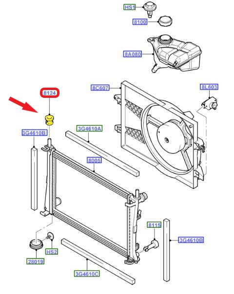 RADIATOR HOLDER RUBBER