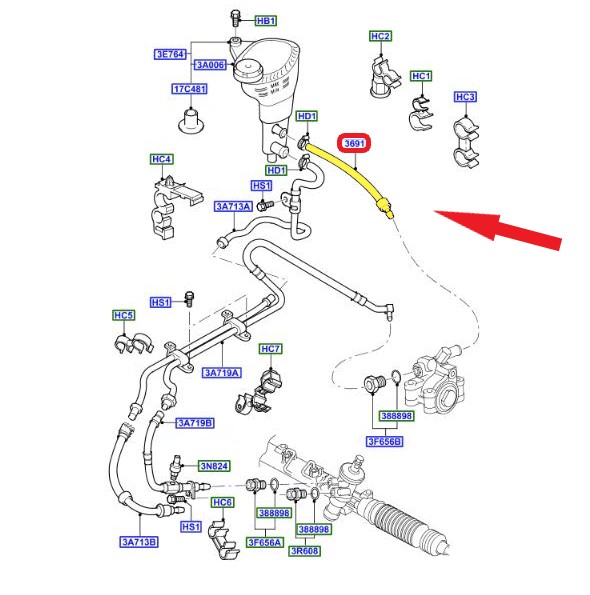 HYDRAULIC STEERING HOSE