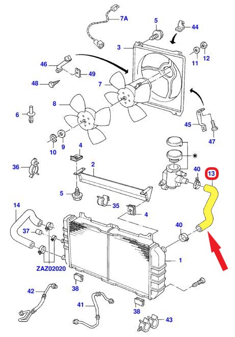 RADIATOR INLET HOSE