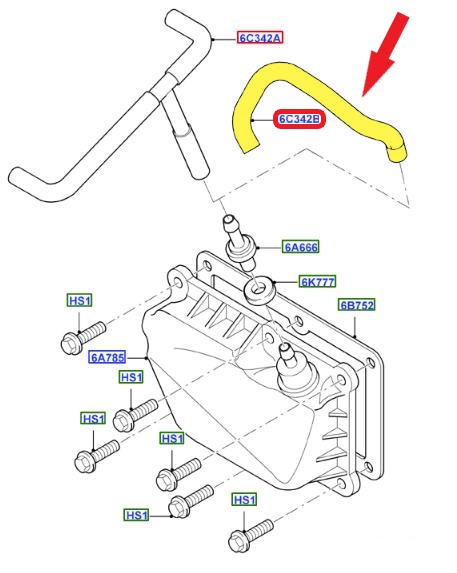 CRANKCASE VENTILATION HOSE